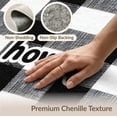 thumbnail image 6 of ODIKA 4'x6' Washable Area Rug Door Welcome Plaid Gingham Farmhouse Howdy Lettering Front Layered for Home Office, Under Desk, Non-Slip Chair-Friendly, Flatwoven, 6 of 7