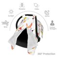 thumbnail image 3 of Car Seat Cover Baby - Cartoon Hummingbird Pattern Breathable Infant Car Seat Cover for Baby Carseat, Lightweight Comfort Baby Essentials Must Haves Newborn Stuff for Girl Boy, 3 of 7