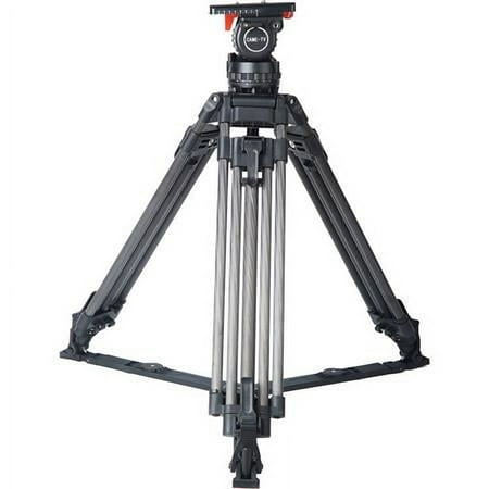 UPC: 0717080142611 | CAME-18T Professional 3-Section Carbon Fiber Tripod with 100mm Bowl Fluid Head for URSA RED and Sony FS7 Camera
