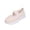 Beige, variant on Women's Mesh Slip On Shoes Anti Slip Soft Jogging Running Walking Sneakers Summer Breathable Woven Ballet Flats