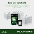 thumbnail image 3 of 64 64XL Ink Cartridges Compatible for 64XL 64 HP64 1 Pack Black Ink for Envy Photo 7855 7858 7155 7120 7800 6255 6252 7158 7164, 3 of 6