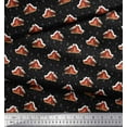 thumbnail image 2 of Soimoi Black Cotton Voile Fabric Hut Architectural Print Fabric by Yard 58 Inch Wide, 2 of 3