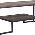 thumbnail image 4 of Coffee Table with 1 Open Shelf and Tubular Frame Oak Brown - Saltoro Sherpi, 4 of 5