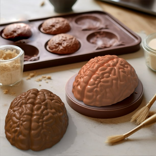 Moldes De Silicona Para Halloween – Calavera, Cerebro Y Corazón – Ideales Para Chocolate, Galletas Y Hielo
