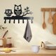 thumbnail image 1 of para ropa Ganchos de pared Carril Toalla de hierro Colgador de llaves para colgar abrigo, bolso, sombrero Entrada a prueba de herrumbre Lavader con 2 búhos Baoblaze Ganchos de pared, 1 of 8