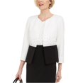 thumbnail image 1 of Chaqueta bicolor Kasper para mujer blanca 8, 1 of 2