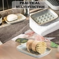 thumbnail image 4 of Soap Dish for Shower, Ceramic Soap Dish Non-Slip Soap Holder Bar Saver Tray for Bathroom Kitchen Sink, Floating Point Design Save Soap Loss, 4 of 5