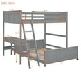 thumbnail image 6 of Full Over Full Bunk Bed with Desk, Gray, 6 of 9