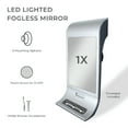 thumbnail image 2 of Zadro Fogless Lighted Shower Mirror w/ Suction Cup Mounting & Squeegee, 2 of 9