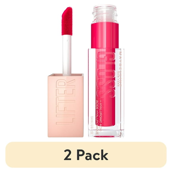 (2 pack) Maybelline Lifter Lip Glosses with Hyaluronic Acid, 024 Bubblegum
