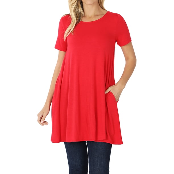 round neck short sleeve top