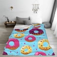 thumbnail image 5 of Pofeuu Donuts Print Ultra-Soft Micro Fleece Blanket,for Bed Or Sofa,All Season Throw Blankets Flannel Blanket-80"x60", 5 of 7