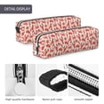 thumbnail image 4 of Haiem Sea Creatures Print Leather Pencil Case Art Supplies Case Zipper Pencil Pouch Stationery Storage Pencil Bag, 4 of 7