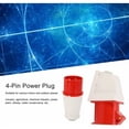 thumbnail image 3 of 4Pin Industrial Power Socket, 32A 380-415V Solid Brass Conductor, IEC60309 Standard Surface Mounted Set, Unbreakable & Flame-Retardant Design For Industrial Use, 3 of 5