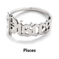 thumbnail image 1 of EGNMCR Rings Twelve English Letter Opening Stainless Steel stud earring, 1 of 2