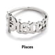 thumbnail image 1 of Anillos para mujer, regalos para mujer, aretes de acero inoxidable con apertura de doce letras inglesas, 1 of 2