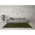 thumbnail image 3 of Ahgly Company Machine Washable Indoor Square Abstract Brown Contemporary Area Rugs, 5' Square, 3 of 4