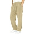 thumbnail image 2 of Boys Casual Pants Corduroy Elastic Waistband Drawstring Khaki Pants Kids Straight Leg Boys Loose Pants Size 11-12 Years Boys Pants, 2 of 8