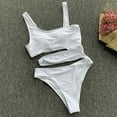 thumbnail image 4 of XZNGL Women Multi Color Sexy Solid Color High Waist Conjoined Body Swimsuit Bikini, 4 of 9