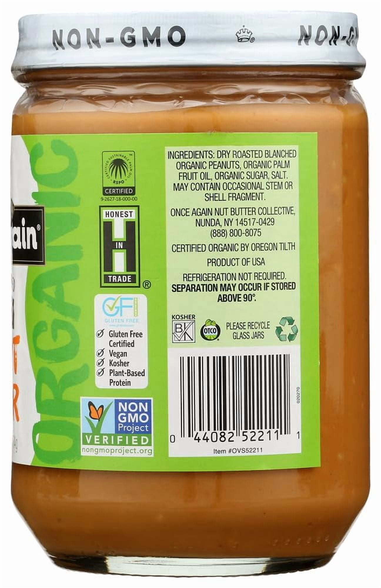 (6 Pack) Once Again Nut Butter Organic Crunchy Peanut Butter, 16 Oz