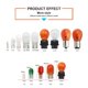 thumbnail image 4 of 10 bombillas halógenas T5 para panel de instrumentos de coche, 12 V, 1,2 W, W1,2 W, transparentes, rojas, azules y amarillas, de cristal, para estilizar el coche, 4 of 4