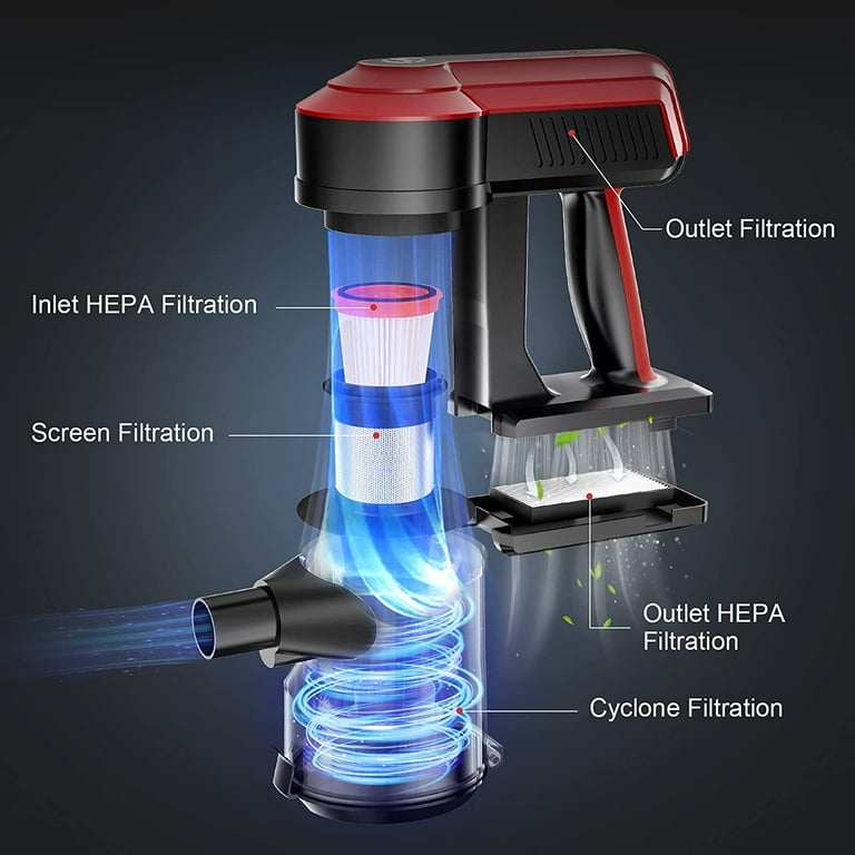 MOOSOO Stick Vacuum Strong Suction Cordless Vacuum K23 Pro