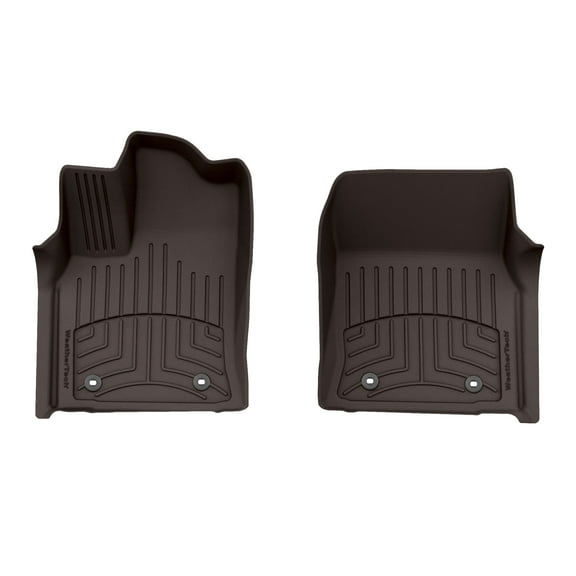 WeatherTech FloorLiner HP Custom Fit Floor Mats compatible with Toyota Tundra Hybrid, Tundra - 1st Row (Driver & Passenger), Cocoa