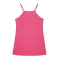thumbnail image 5 of HAOTAGS Girls Racerback Dresses 7-8,Tween Halter Solid Pocket V-Neck Playsuit Sleeveless Tank Dress Hot Pink, 5 of 9