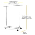 thumbnail image 4 of Whitmor Rolling Garment Rack - Collapsible - Chrome, 4 of 4