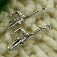 thumbnail image 3 of K-KED 210 Pcs Tibetan Silver Artistic Gymnastics Charms Pendant 30X11MM S2625, 3 of 6