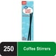 Diamond Disposable Coffee Stirrers, Black - 250 Count, Heavy-Duty Plastic 3 thumbnail image
