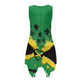 thumbnail image 4 of HELLHERO Heart-Shaped Jamaican Design Women Round Neck Sleeveless Tank Dress, Side Pockets Summer Sleeveless Dress with With Side Pockets Pleated for Party, 4 of 8
