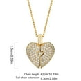 thumbnail image 2 of Wentin Necklaces & Pendants Clearance! Simple Necklace Fashion Heart Shape Pendant Personality Chain Lock Heart Men's And Women's Open And Close Necklace Clavicle Chain Pendant Necklace, 2 of 7
