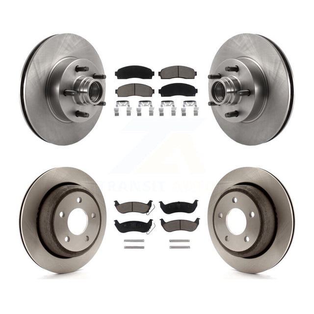 CMX Front Rear Disc Brake Rotors and Ceramic Pads Kit for Car 2010-2011 Ford Ranger RWD K8C-102653