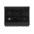 thumbnail image 3 of ZLINE 36 In. Porcelain Rangetop In Black Stainless Steel With 6 Gas Brass Burners (RTB-BR-36), 3 of 5