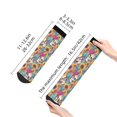 thumbnail image 4 of Rateoe colorful Skull sunflower Pattern Quarter Crew Socks,Toe Seamed Ankle Socks,Cotton Cushioned Breathable Athletic Crew Sports Socks, 4 of 7