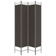 thumbnail image 2 of vidaXL 4-Panel Room Divider Brown 160x220 cm Fabric, 2 of 5