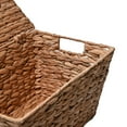 thumbnail image 6 of happimess BSK2007A-2SET Wilder Classic Farmhouse Woven Hyacinth Rectangular Storage Baskets with Lids and Handles, Natural (Set of 2), 6 of 7
