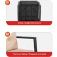 thumbnail image 3 of 3 Piece Outdoor Rocking Chair Set,Wicker Bistro Sets Rattan Chair Front Porch Furniture Rocking,Chairs Set of 2,Cushioned Patio Rocker Chair Set with Glass Table for Backyard Porch Poolside (Black), 3 of 7
