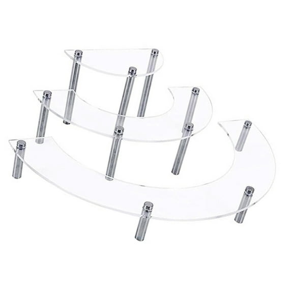 CIYISON 3 Tiers Perfume Organizer Acrylic Display Shelves for Home Decoration and Collectibles Elegant Figures Storage Stand