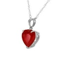 thumbnail image 2 of Galaxy Gold 14k Solid White Gold Necklace Heart Shaped 10 mm 7.0 ct Red Ruby (14k.00, white-gold), 2 of 3