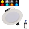 thumbnail image 4 of AC85-265V 7W RGB+W LED Luz de techo Luz empotrada inteligente Wi-Fi controlada por teléfono inteligente, 4 of 10