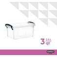 thumbnail image 2 of Superio Clear Plastic Storage Bins with Lids, Stackable Storage Container with Latches and Handles, 3 Quart, 2 of 5