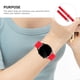 thumbnail image 3 of EeaseMX Correa de silicona universal de 12 mm para reloj, resistente al agua, de repuesto, deportiva y de moda (roja), 3 of 8