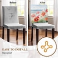 thumbnail image 5 of Spring Floral Chair Covers Set of 1 Watercolor Illustration Poppy Grass Beach Sky Chair Back Covers Stretch Removable Washable Slipcovers Protector for Dining Room Kitchen Party Decor, 5 of 5