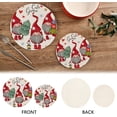 thumbnail image 4 of Coolnut Cute Gnomes Cotton Pot Holder Set of 2, Pure Cotton Wear-Resistant and Non-Slip Stylish Round Pot Holder for Daily Kitchen, Dining Table, Office, Cafe, Restaurant, BBQ Home Decor Gifts, 4 of 6