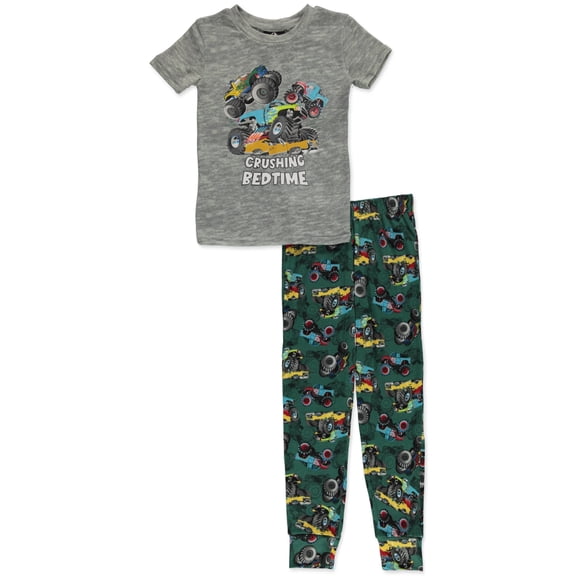 Quad Seven Boys' 2-Piece Monster Truck Pajamas Set Outfit Color: multi Size: 6 - 6x