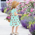 thumbnail image 5 of FORMRS Girls Short Sleeve Dress Summer Casual Round Neck A-line Beach Sundress, Sizes 2T-8T, Strawberry Pattern, 5 of 8