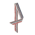 thumbnail image 1 of INSPIRAR CHIC Bufandas Elegantes de Doble Cara para Mujeres, Puntiagudas, Rojas y Blancas, 1 of 5