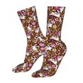 thumbnail image 5 of Fuzoiu Flower Bunny Print Crew Socks,Casual Athletic Gym LightWeight Thin Socks,Casual Crew Socks for Men Woman,Calf Length Crew Socks, 5 of 7